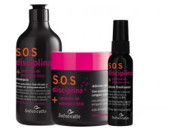 Kit SOS Disciplina (Shampoo + Máscara + Finalizador) Sofisticatto
