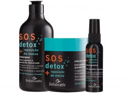 Kit SOS Detox Profissional (Shampoo + Máscara + Finalizador) Sofisticatto
